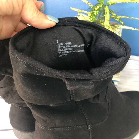 Black Suede Booties - Picture 7 of 8